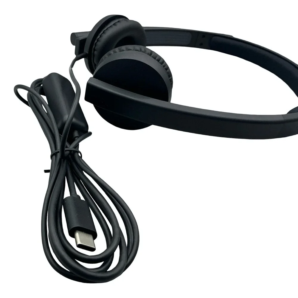 Logitech H570e USB Stereo Headset Wired On-Ear Headphones Black USB-C